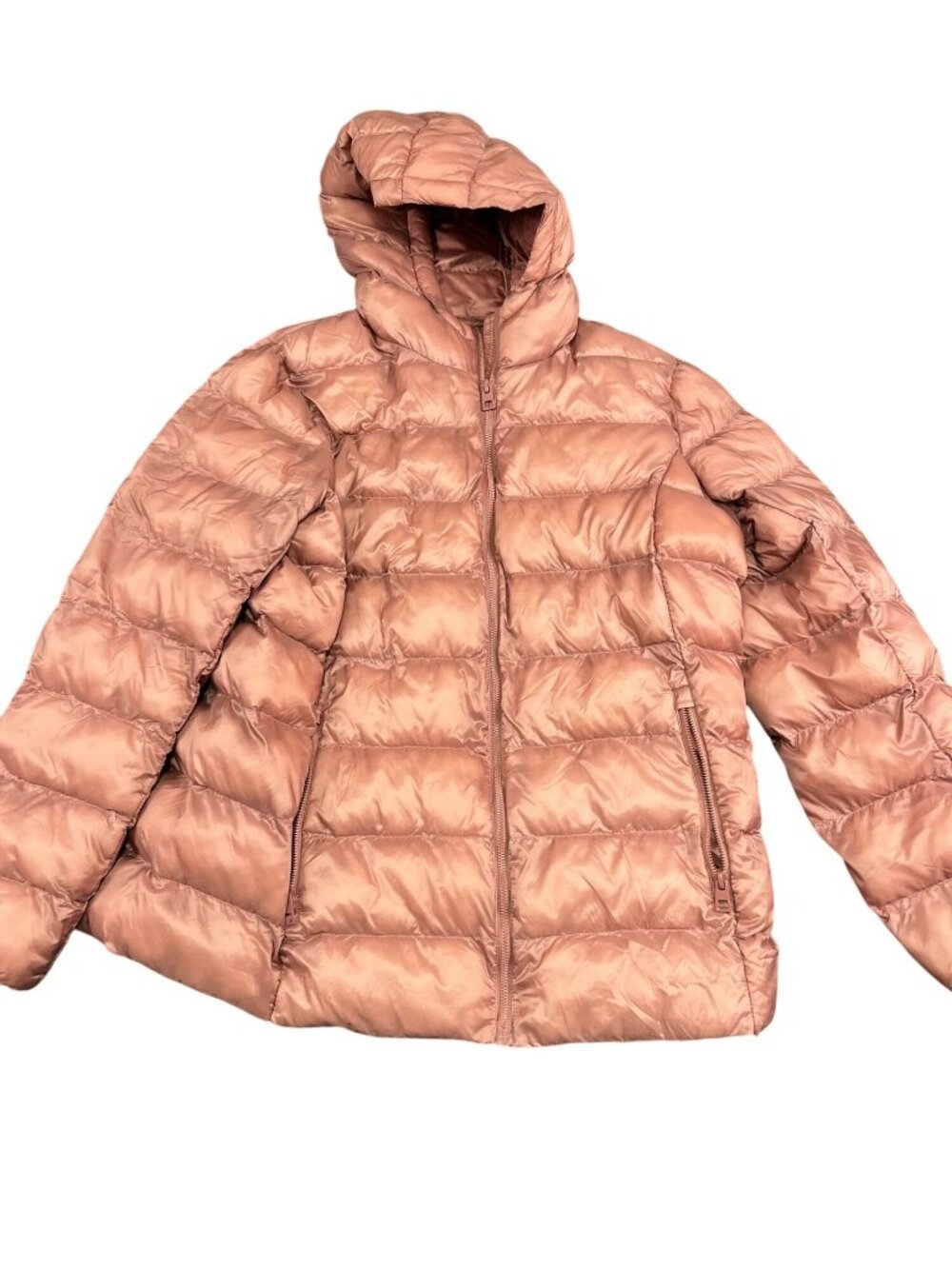 32 Degrees Womens Rose Puffer Jacket With Hood Large Winter